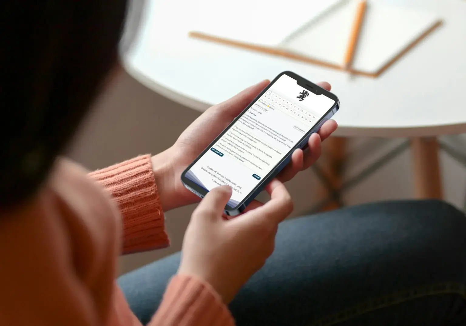Candidate using Boat Certify on mobile